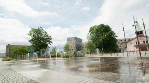 Photo de la place à côté de la Clinique Rhéna